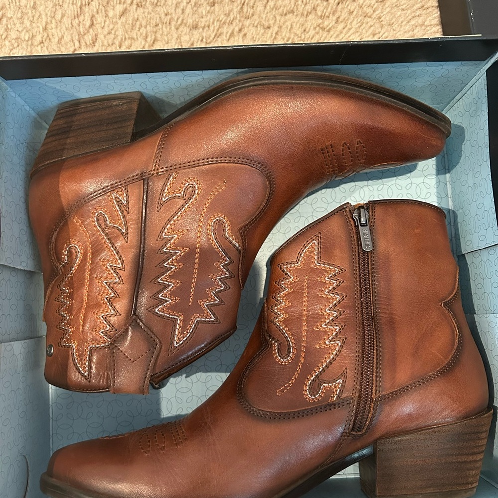 PIKOLINOS Brown Ankle Boots Western Style - Picture 5 of 6